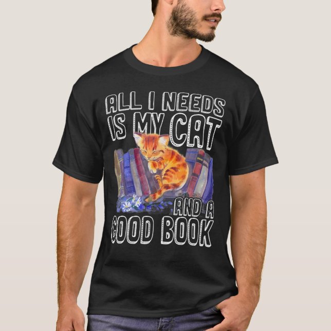 Camiseta Só Preciso Do Meu Gato E De Um Bom Presente De Liv (Frente)