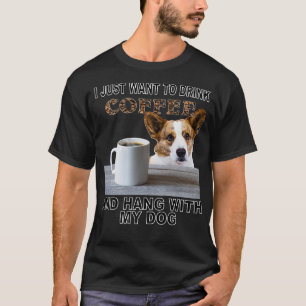 Camiseta Só quero beber café e segurar meu cardigan
