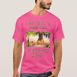 Camiseta Só Quero Beber Vinho Pendrando Com Boxer