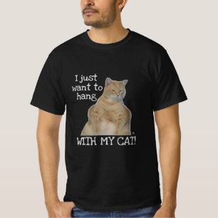 Camiseta Só quero ficar com o meu gato! Manx Cat