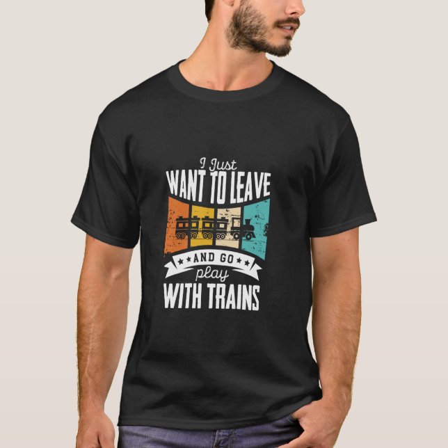 Camiseta Só Quero Ir Brincar Com Comboios (Frente)