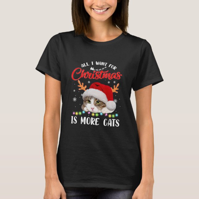 Camiseta Só Quero Natal É Mais Gatos (Frente)