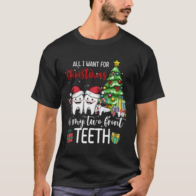 Camiseta Só Quero O Natal É O Meu Filho De Dois Dentes. (Frente)