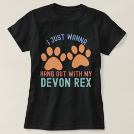 Camiseta Só quero sair com o meu Devon Rex
