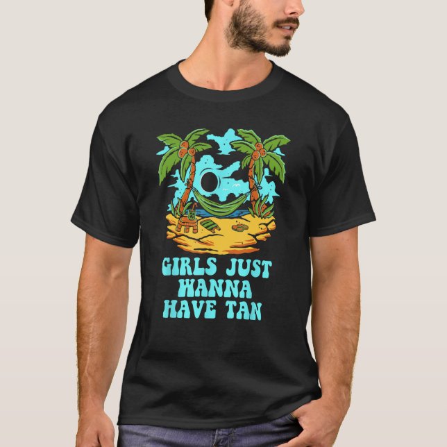 Camiseta Só Quero Ter O Oceano de Verão de Tan Beach (Frente)