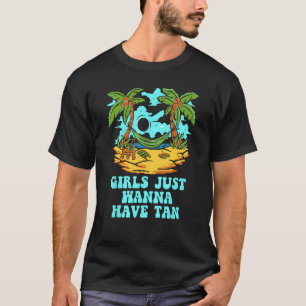 Camiseta Só Quero Ter Praia de Verão Tropical Oceano Bronze