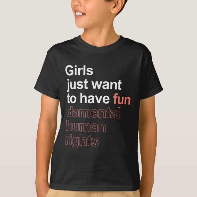 Camiseta Só Quero Ter Um Femini De Direitos Humanos Fundame (Frente)