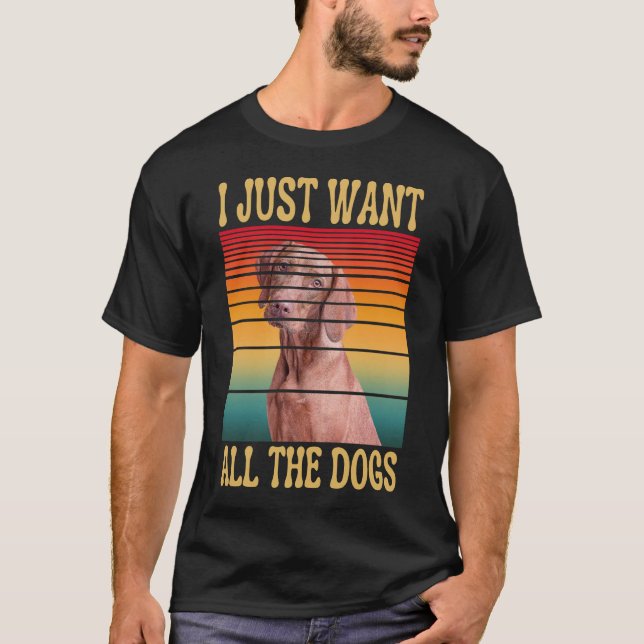 CAMISETA SÓ QUERO TODOS OS CÃES. (Frente)
