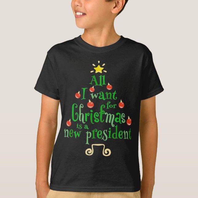 Camiseta Só Quero Um Novo Presidente Xmas... (Frente)