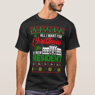 Camiseta Só Quero Um Novo Presidente Xmas