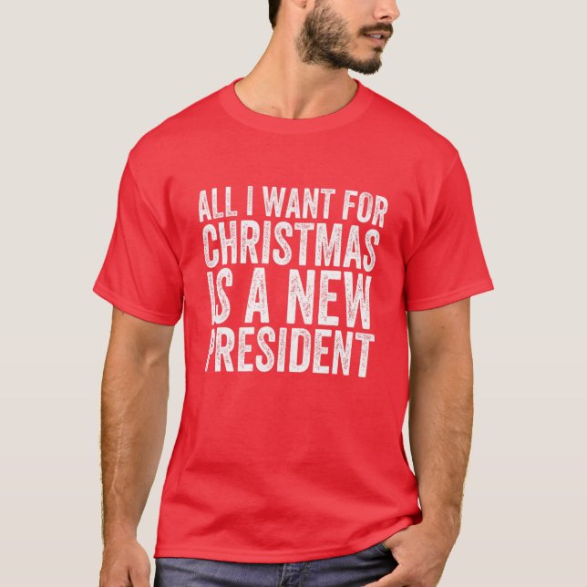 Camiseta Só Quero Um Novo Presidente Xmas (Frente)