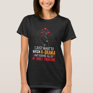 Camiseta Só Quero Ver Kdrama Coreano Coração Dedo K-Dr.