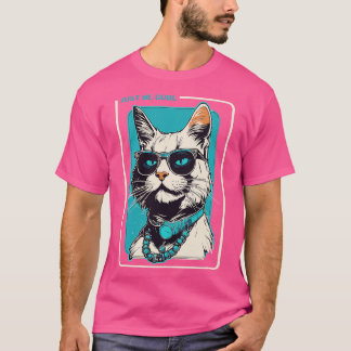 Camiseta só seja colorido do gato frio