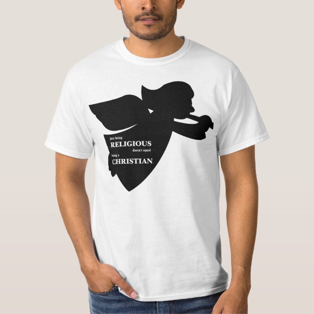 Camiseta Só ser religioso não significa ser cristão (Frente)