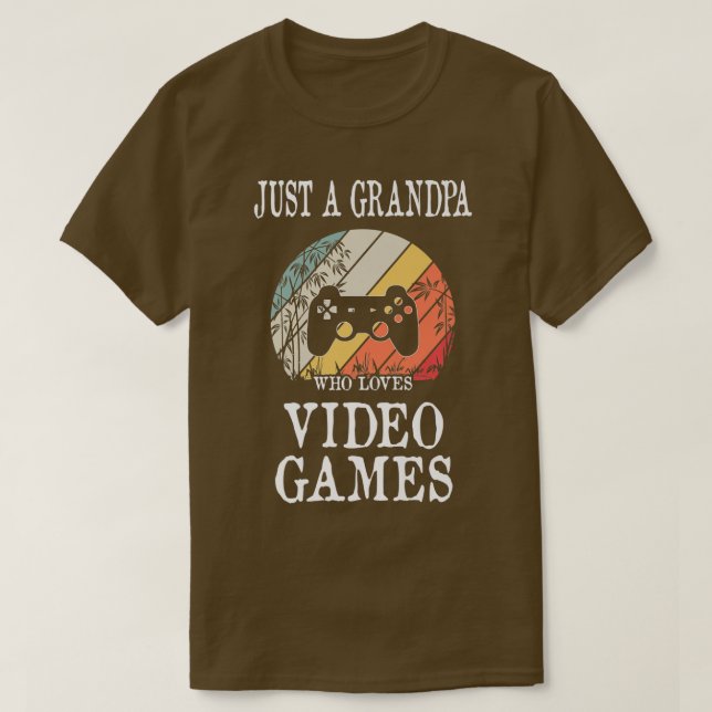 Camiseta Só Um Avô Que Adora Videos games Premium T-Shi (Frente do Design)