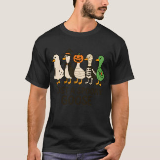 Camiseta Só Um Bobo De Ganso Louco No Halloween Engana Ha E