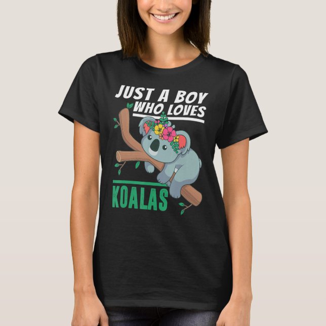 Camiseta Só um garoto que ama as roupas do Urso Koalas Koal (Frente)