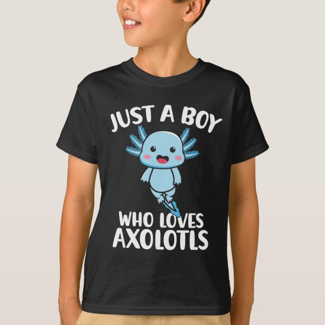 Camiseta Só um garoto que ama Axolotls (Frente)