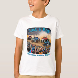 Camiseta Só um garoto que ama caminhões monstros