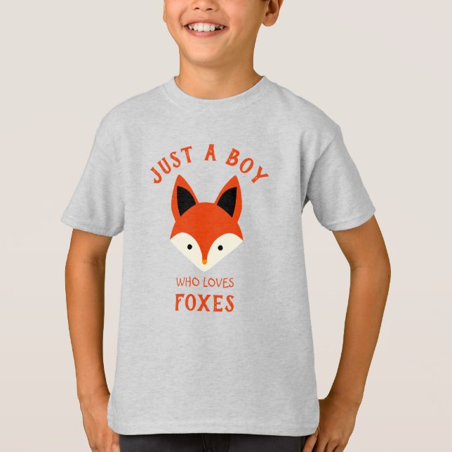 Camiseta Só um garoto que ama Foxes T-Shirt (Frente)