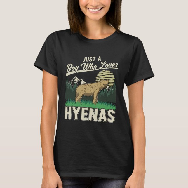 Camiseta Só um garoto que ama Hyenas Boy Hyena 1 (Frente)