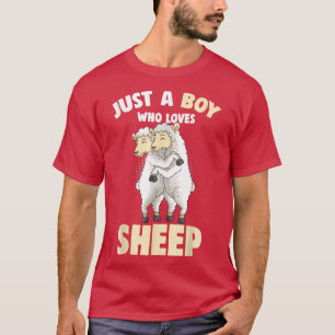 Camiseta Só um garoto que ama ovelhas fazendeiros novilhas