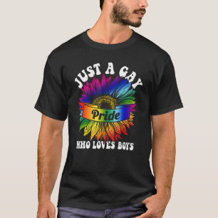 CAMISETA SÓ UM GAY QUE ADORA RAPAZES O RAIO LGBT