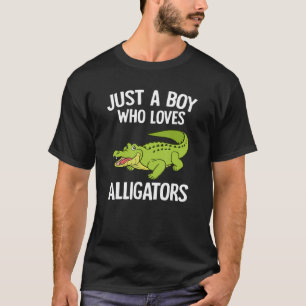 Camiseta Só Um Menino Que Adora Alligadores Meninos Toddler