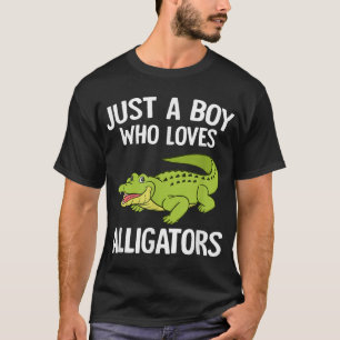 Camiseta Só Um Menino Que Adora Alligadores Meninos Toddler