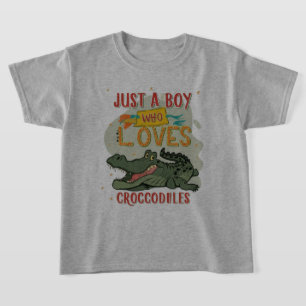 Camiseta Só Um Menino Que Adora Crocodilos De Alligador