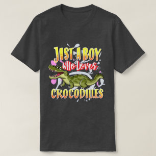 Camiseta Só Um Menino Que Adora Crocodilos De Alligador