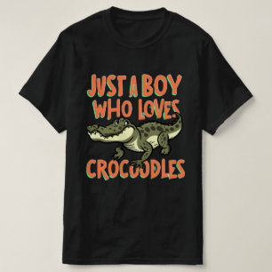 Camiseta Só Um Menino Que Adora Crocodilos De Alligador