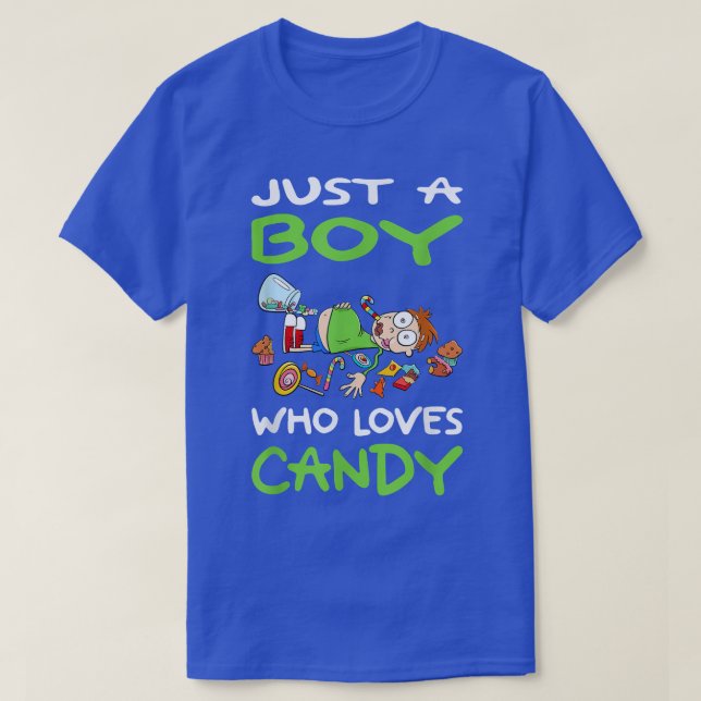 Camiseta Só Um Menino Que Adora Doces, Eu Dirijo, Eu Crianç (Frente do Design)