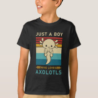 Só um menino que ama Axolotls, bonito Axolotl