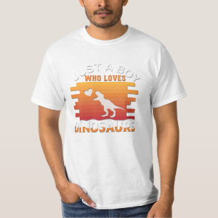 Camiseta Só um menino que ama dinossauro Dinossauro Desig