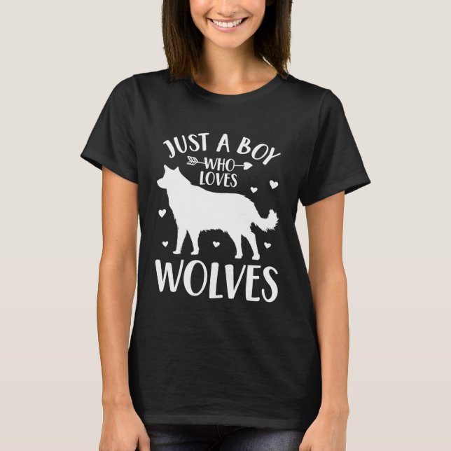 Camiseta Só um menino que ama Lobo (Frente)