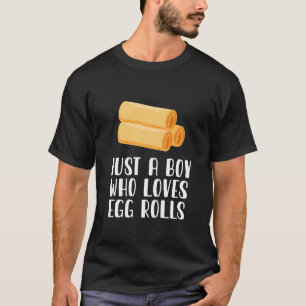 Camiseta Só um menino que ama os rolos de ovo