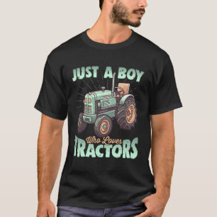 Camiseta Só Um Menino Que Ama Os Tratores Da Fazenda