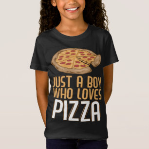 Camiseta Só um menino que ama Pizza Engraçada Pizza Amantes