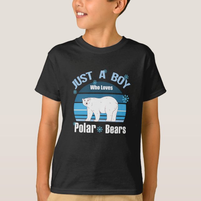 Camiseta Só Um menino que ama Urso Polar  (Frente)