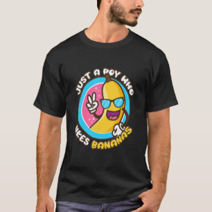 Camiseta Só Um Menino Que Gosta De Fruta Banana Plantain