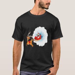 Camiseta Só Um Pug Sobre O Sleigh Batendo Uma Grande Bola D