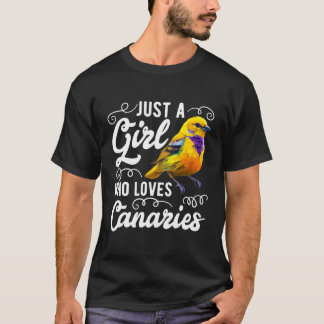 Camiseta Só Um Que Adora Canários Cantando Pássaros