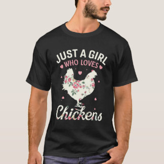 Camiseta Só Um Que Adora Farmer Floral De Frangos