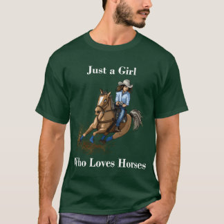 Camiseta Só um que ama cavalos ocidentais andando engraçado
