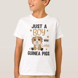 Camiseta Só um rapaz que a Guiné Pig ama um animal doce