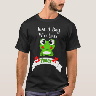 Camiseta Só Um Rapaz Que Adora Sapos Sapo mais próximo d