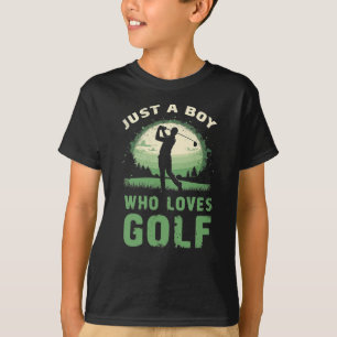 Camiseta Só um rapaz que ama o Golf Club Golfer Golfing Kid