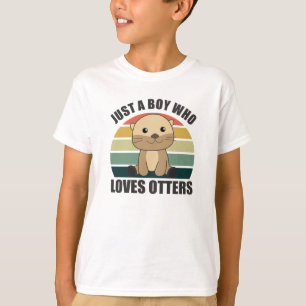 Camiseta Só um rapaz que ama o "otters Loves"