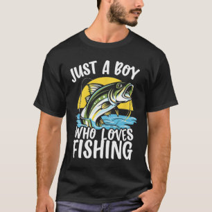 Camiseta Só um rapaz que ama pescar o aperitivo de Angler
